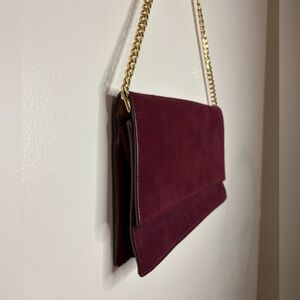 NWT Ann Taylor Suede Clutch